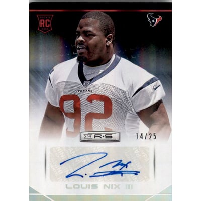 2014 Rookies and Stars Rookie Autographs Longevity Platinum #166 Louis Nix III/25