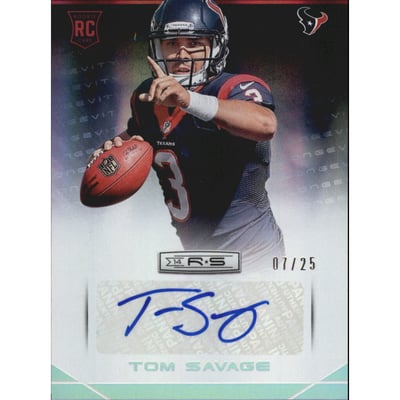 2014 Rookies and Stars Rookie Autographs Longevity Platinum #193 Tom Savage/25
