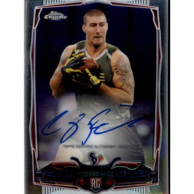 2014 Topps Chrome Mini Rookie Autographs #131 C.J. Fiedorowicz