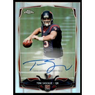 2014 Topps Chrome Rookie Autographs Refractors #139 Tom Savage