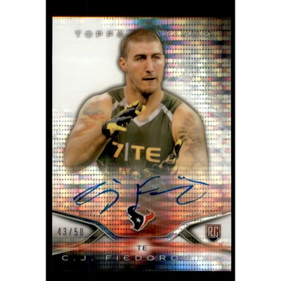 2014 Topps Platinum Autographs Pulsar Refractors #67 C.J. Fiedorowicz