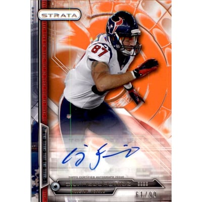 2014 Topps Strata Autographs Topaz #120 C.J. Fiedorowicz