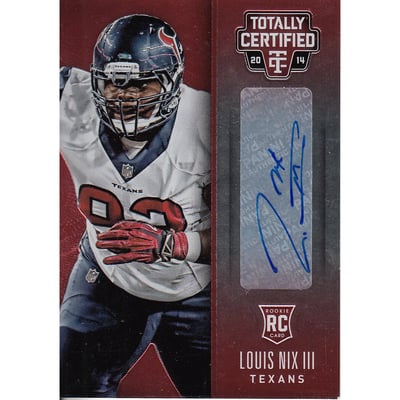 2014 Totally Certified Rookie Signatures Platinum Red #127 Louis Nix III