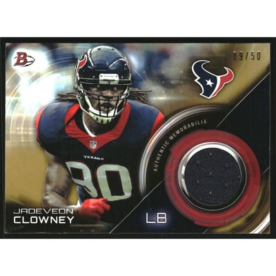 2015 Bowman Relics Gold #BRJC Jadeveon Clowney