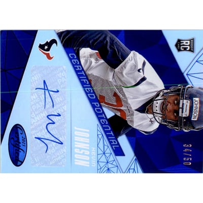 2015 Certified Potential Autographs Mirror Blue #CPKJ Kevin Johnson/50