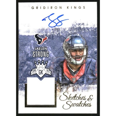 2015 Gridiron Kings Sketches and Swatches Autographs Prime #19 Jaelen Strong/49