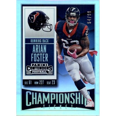 2015 Panini Contenders Championship Ticket #26 Arian Foster