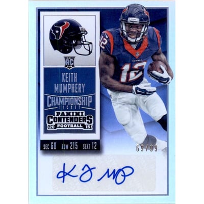 2015 Panini Contenders Championship Ticket #261 Keith Mumphery AU/99