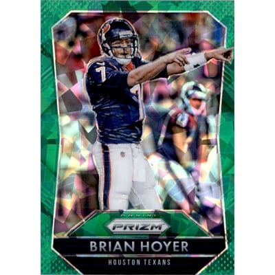 2015 Panini Prizm Prizms Green Cracked Ice #162 Brian Hoyer