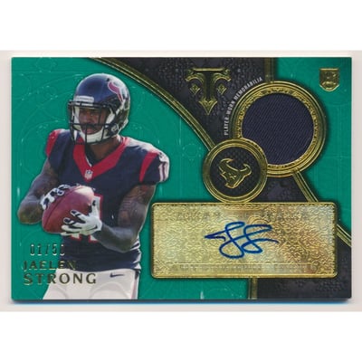 2015 Topps Triple Threads Rookie Autograph Relics Emerald #TTRARJS Jaelen Strong