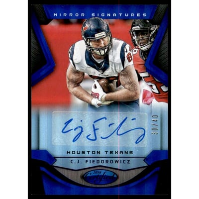 2016 Certified Signatures Mirror Blue #11 C.J. Fiedorowicz