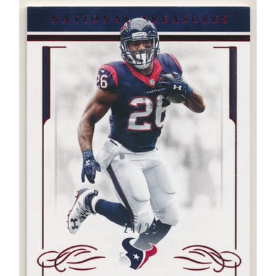 2016 Panini National Treasures Red Jersey Numbers #40 Lamar Miller/26