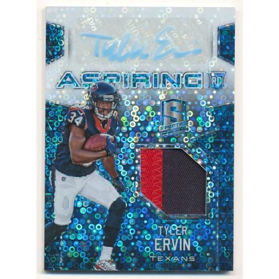 2016 Panini Spectra Aspiring Patch Autographs Neon Blue #14 Tyler Ervin/60