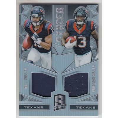 2016 Panini Spectra Synced Swatches #28 Braxton Miller/Will Fuller/199