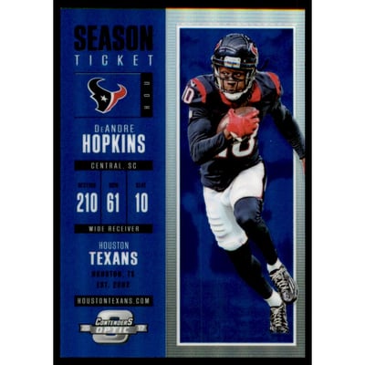 2017 Panini Contenders Optic Blue #15 DeAndre Hopkins