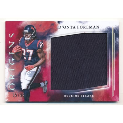2017 Panini Origins Rookie Jumbo Jerseys Red #23 D'Onta Foreman