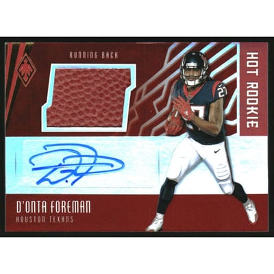2017 Panini Phoenix Hot Rookie Materials Signatures Football #8 D'Onta Foreman/299