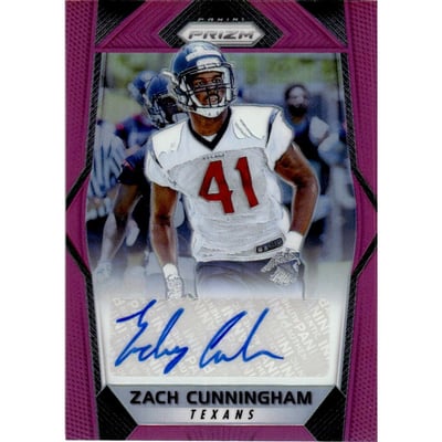 2017 Panini Prizm Rookie Autographs Prizms Pink #RAZC Zach Cunningham