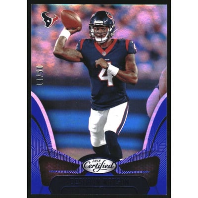 2018 Certified Mirror Blue #91 Deshaun Watson