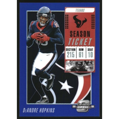 2018 Panini Contenders Optic Blue #58 DeAndre Hopkins
