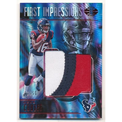 2018 Panini Illusions First Impressions Memorabilia Red #22 Keke Coutee