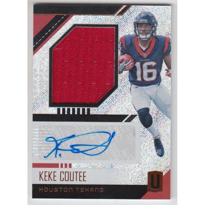 2018 Panini Unparalleled Rookie Jersey Autographs #31 Keke Coutee