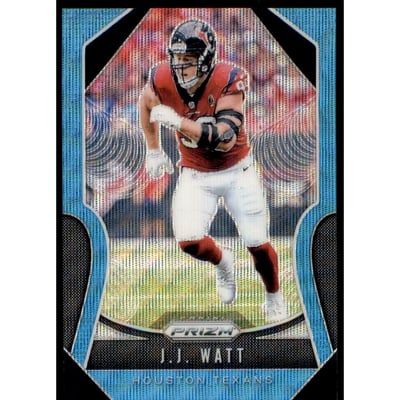 2019 Panini Prizm Prizms Blue Wave #139 J.J. Watt
