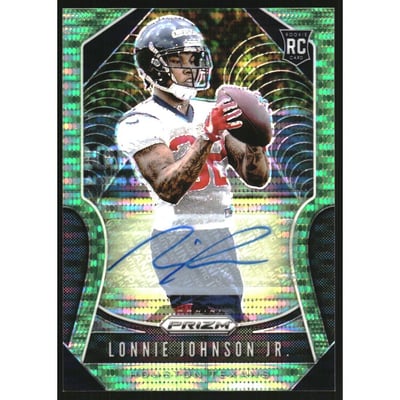 2019 Panini Prizm Rookie Autographs Prizms Neon Green #396 Lonnie Johnson Jr.