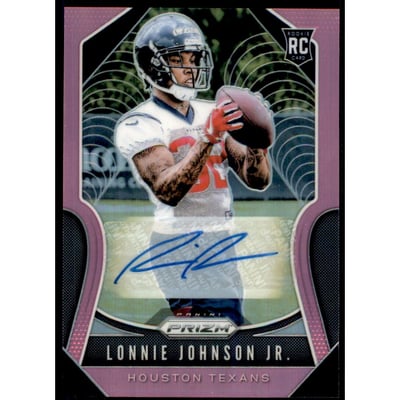 2019 Panini Prizm Rookie Autographs Prizms Pink #396 Lonnie Johnson Jr.