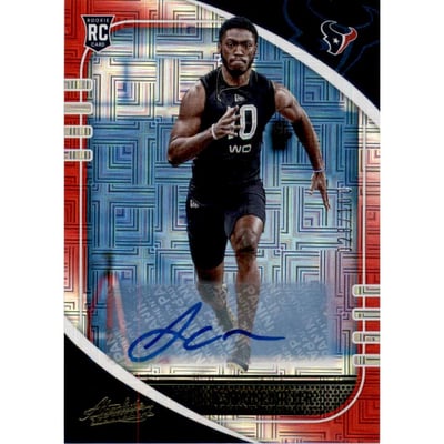 2020 Absolute Signature Rookies Red Squares #139 Isaiah Coulter/100