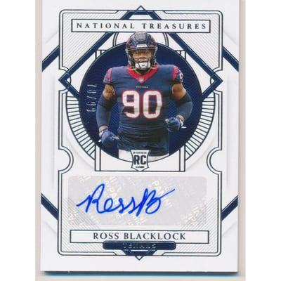 2020 Panini National Treasures #122 Ross Blacklock AU RC