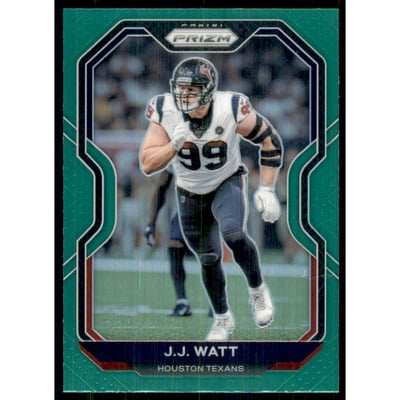 2020 Panini Prizm Prizms Green #80 J.J. Watt