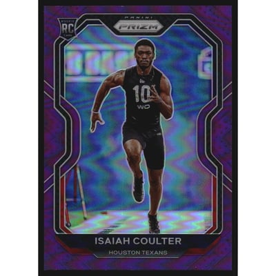 2020 Panini Prizm Prizms Purple #395 Isaiah Coulter