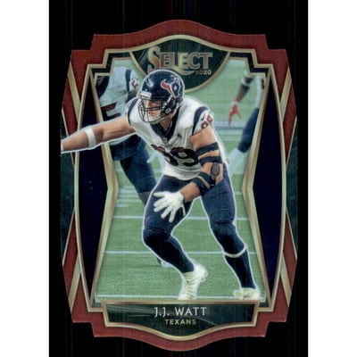 2020 Select Prizm Maroon Die Cut #128 J.J. Watt