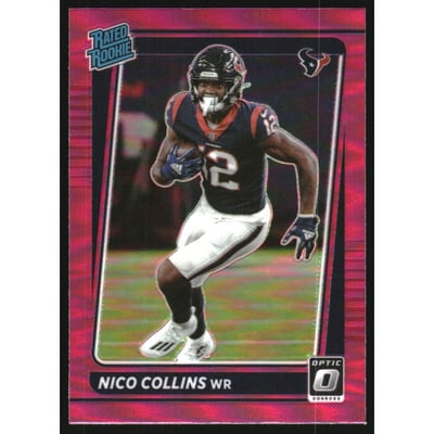 2021 Donruss Optic Pink #230 Nico Collins RR