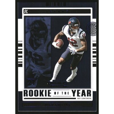 2021 Panini Contenders Rookie of the Year Contenders Sapphire #30 Nico Collins