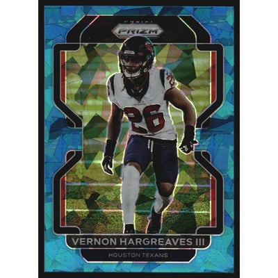 2021 Panini Prizm Prizms Blue Ice #39 Vernon Hargreaves III
