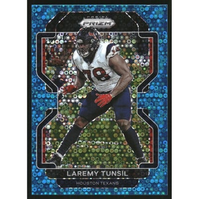 2021 Panini Prizm Prizms No Huddle Blue #34 Laremy Tunsil
