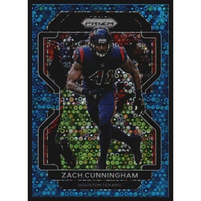 2021 Panini Prizm Prizms No Huddle Blue #38 Zach Cunningham