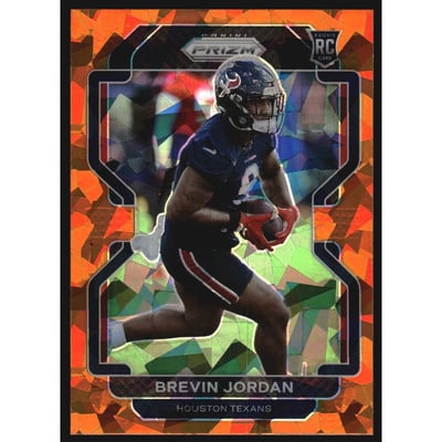 2021 Panini Prizm Prizms Orange Ice #417 Brevin Jordan