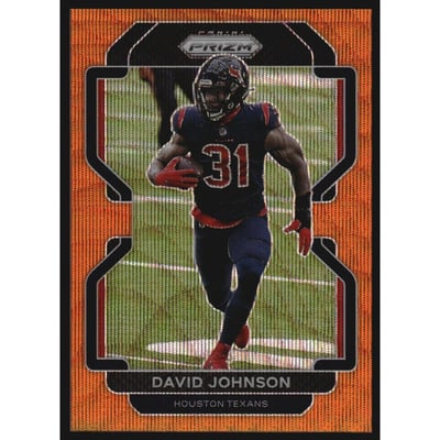 2021 Panini Prizm Prizms Orange Wave #37 David Johnson
