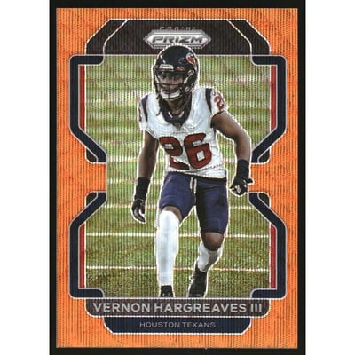 2021 Panini Prizm Prizms Orange Wave #39 Vernon Hargreaves III