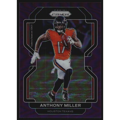 2021 Panini Prizm Prizms Purple #158 Anthony Miller