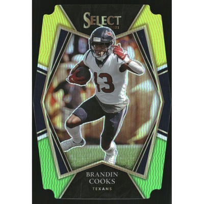 2021 Select Prizm Green and Yellow Die Cut #115 Brandin Cooks