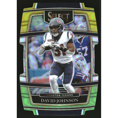 2021 Select Prizm Green and Yellow Die Cut #15 David Johnson