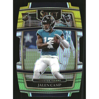 2021 Select Prizm Green and Yellow Die Cut #97 Jalen Camp