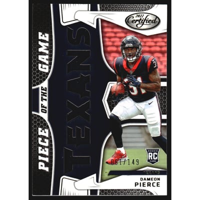 2022 Certified Piece of the Game #25 Dameon Pierce/149