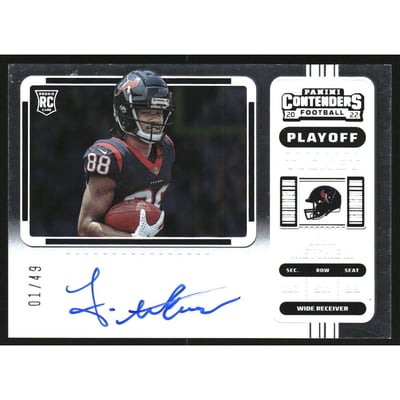 2022 Panini Contenders Playoff Ticket #125B John Metchie III AU VAR