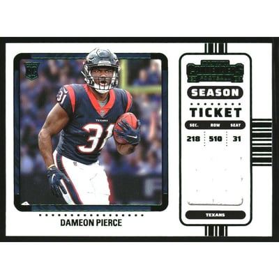 2022 Panini Contenders Rookie Ticket Swatches Variation #11 Dameon Pierce