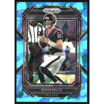 2022 Panini Prizm Prizms Blue Ice #113 Davis Mills